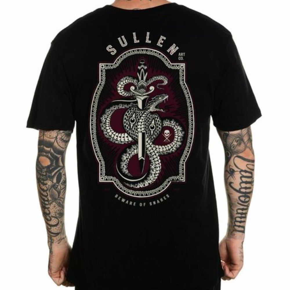 Sullen Clothing Beware Premium Tee Sz M L XL Snake